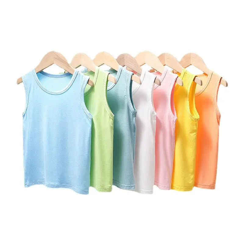 Green Elastic Kids Vest Summer Underwear - Image 19