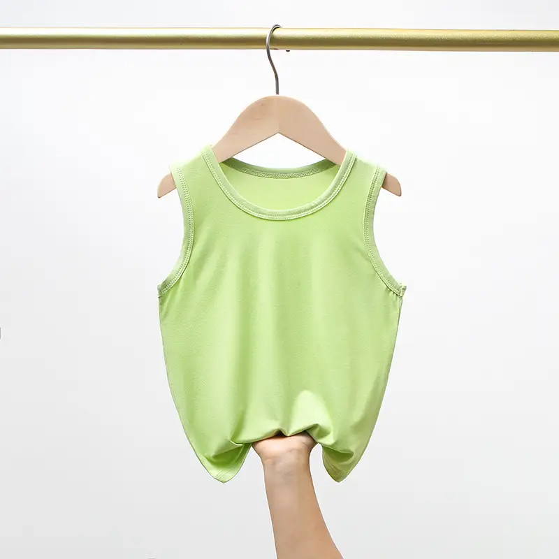 Green Elastic Kids Vest Summer Underwear - Image 2