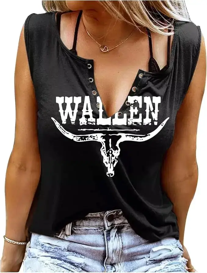 Sleeveless V-Neck Cotton Blend Shirt for Women - Image 24