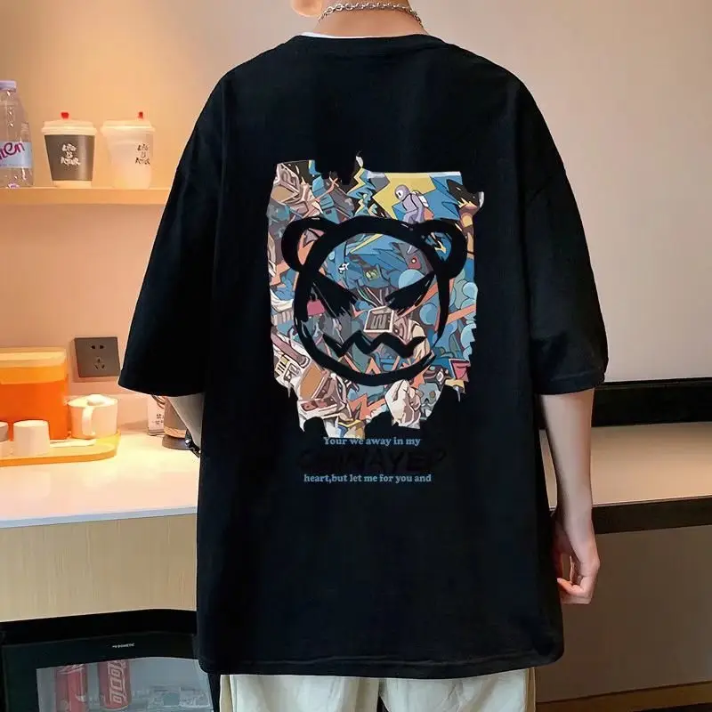 Men's White Graphic T-Shirt with Chinapee Design - Image 6