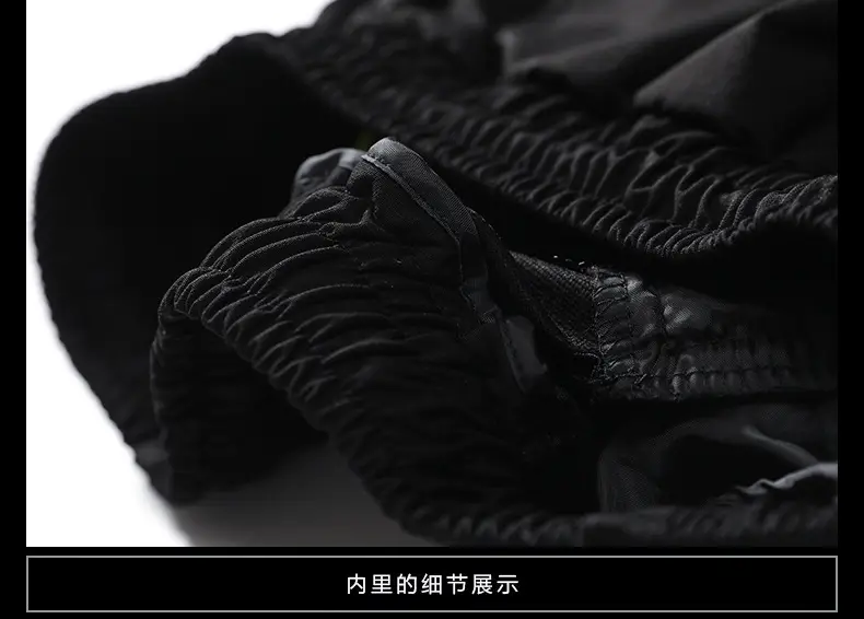 Men Black Cargo Pants Ankle Tied Loose Fit — feature 21