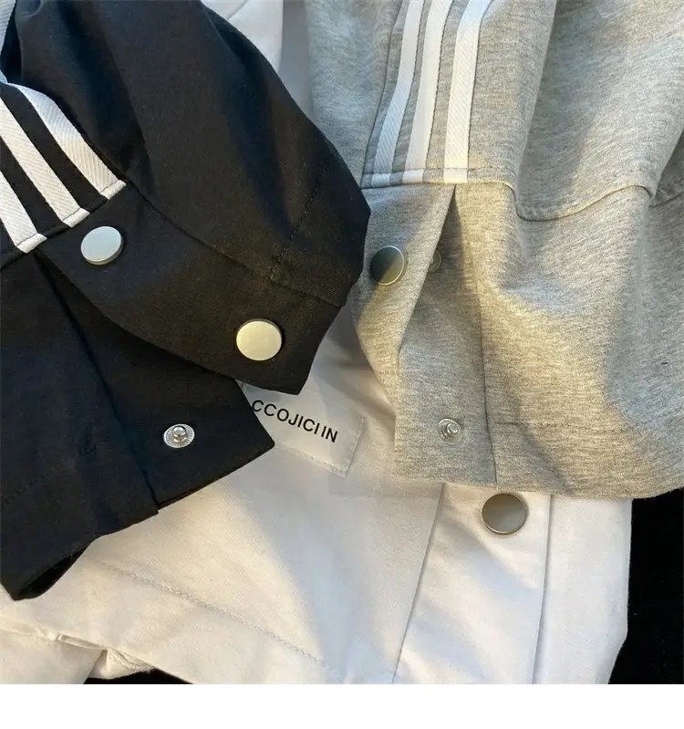 Men Black Adidas Style Shorts with 3 Stripes — feature 5