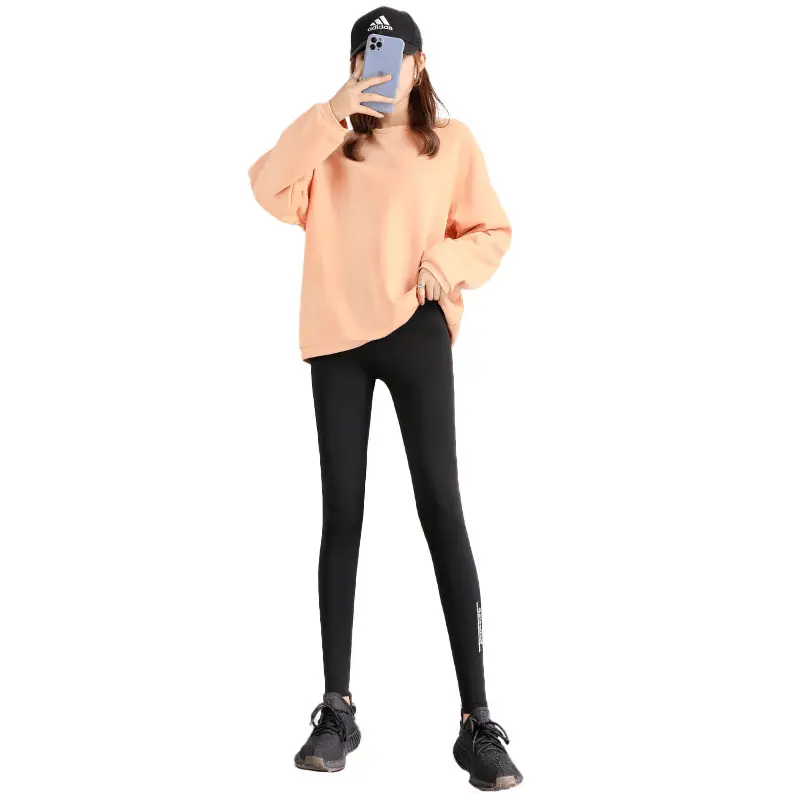 Women's Black Slimming Hip Leg Yoga Pants High Waist - Image 40