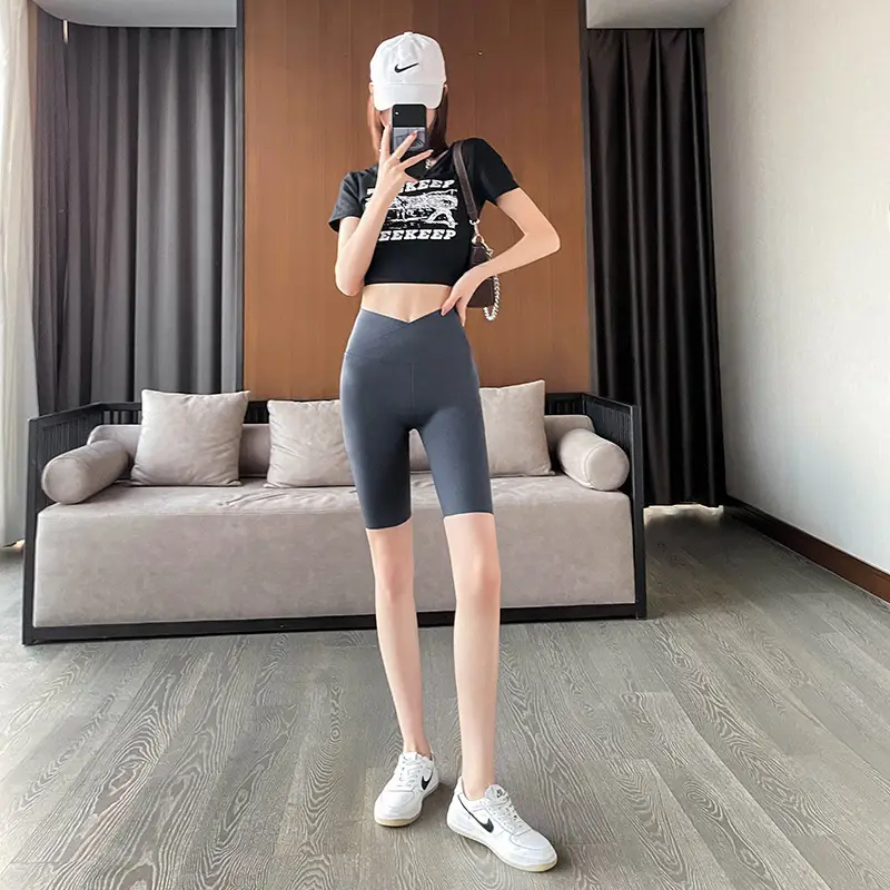 Women's Black Slimming Hip Leg Yoga Pants High Waist - Image 26
