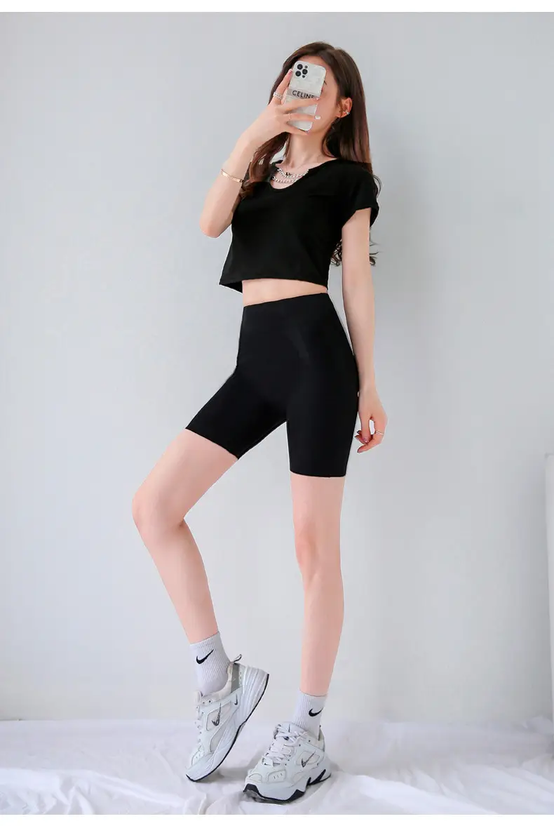 Women's Black Slimming Hip Leg Yoga Pants High Waist - Image 30