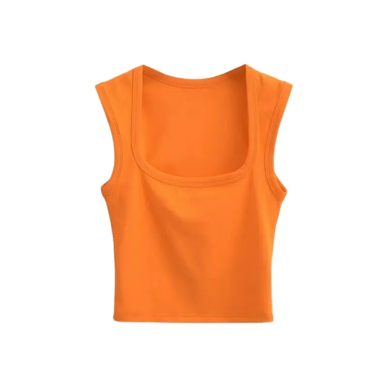 Women Pink Sleeveless Tank Top Short Crop - Image 15