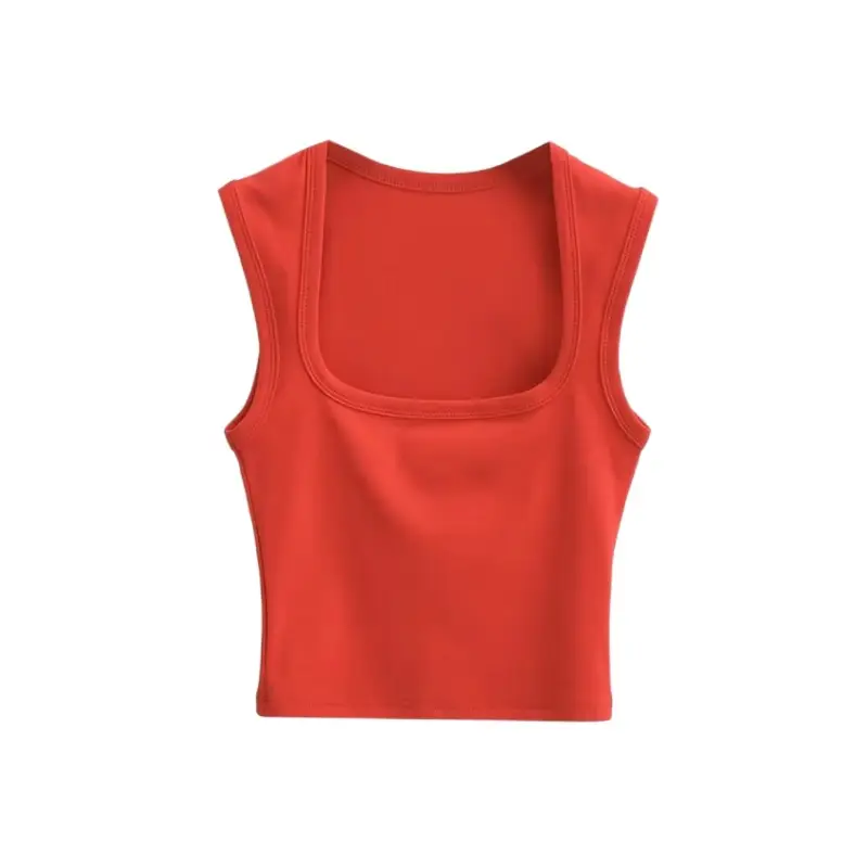 Women Pink Sleeveless Tank Top Short Crop - Image 19