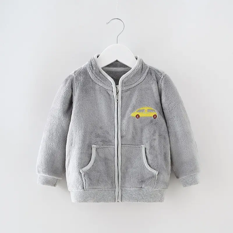 Children's Flannel Jacket Brown Bear Print Spring Autumn 2025 - Image 12