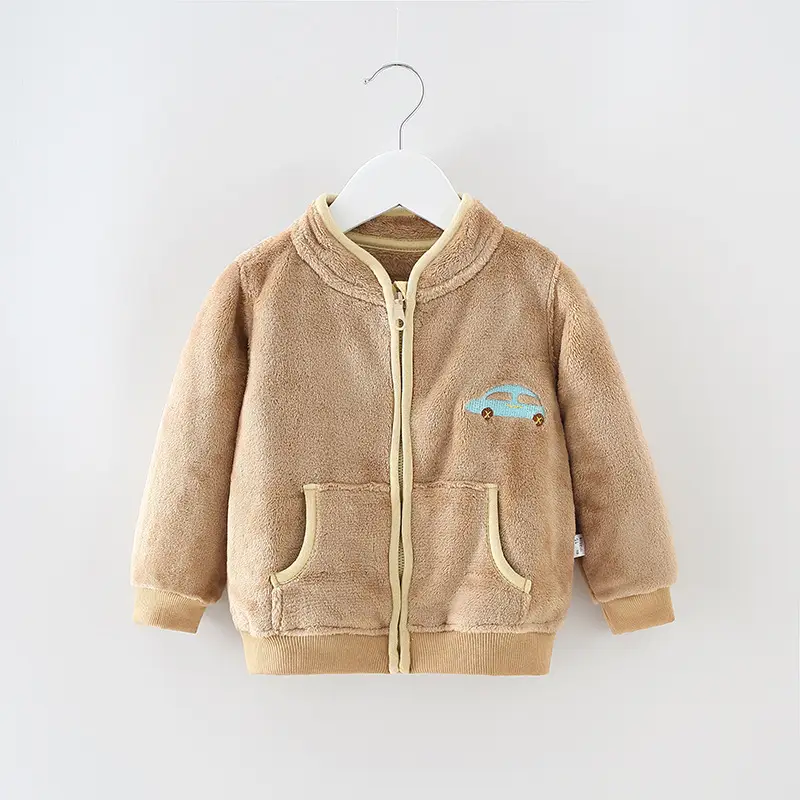 Children's Flannel Jacket Brown Bear Print Spring Autumn 2025 - Image 5