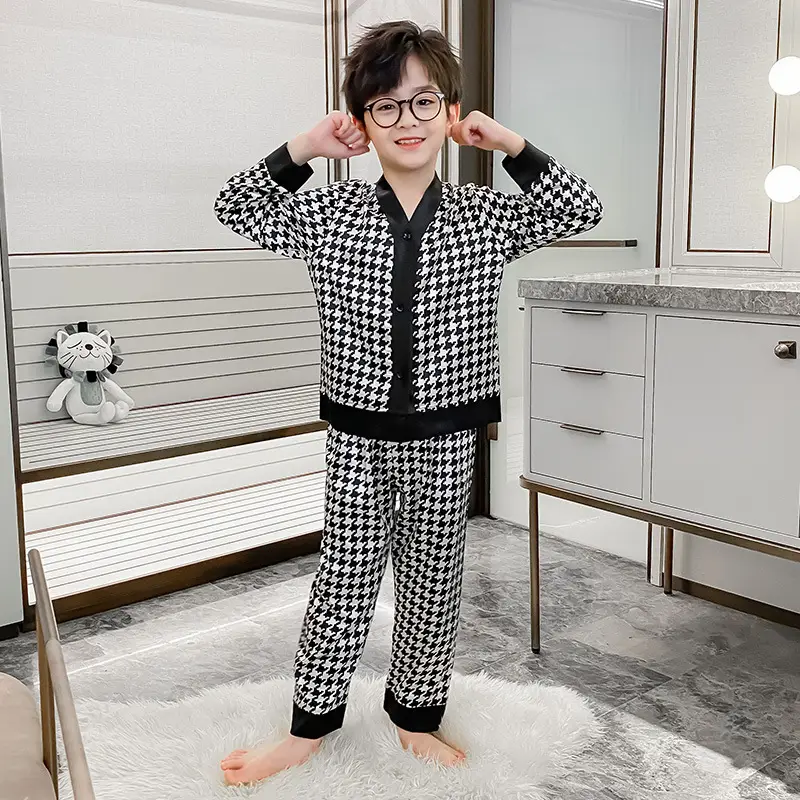 Children's Printed Pajamas Boys Summer Wear