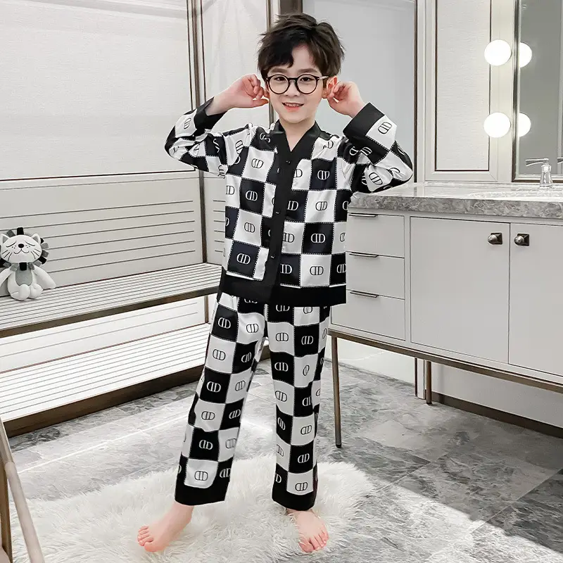 Children's Printed Pajamas Boys Summer Wear
