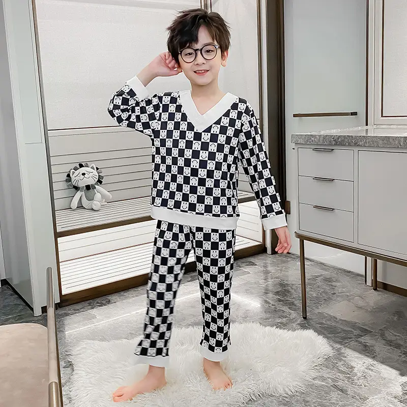 Children's Printed Pajamas Boys Summer Wear