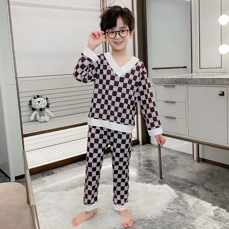 Children's Printed Pajamas Boys Summer Wear