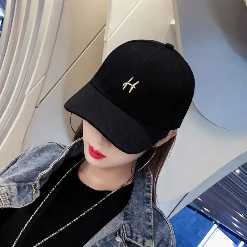 2022 New Arrival Black Korean Style Baseball Cap