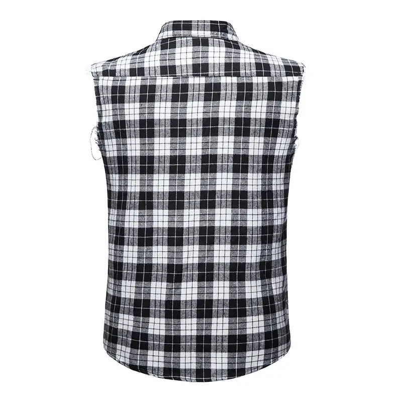 Men's Plaid Sleeveless Shirt Colorful 2023 — feature 12