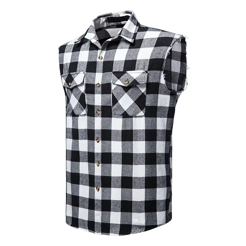 Men's Plaid Sleeveless Shirt Colorful 2023 — feature 27