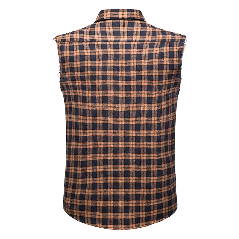 Men's Plaid Sleeveless Shirt Colorful 2023 — feature 36