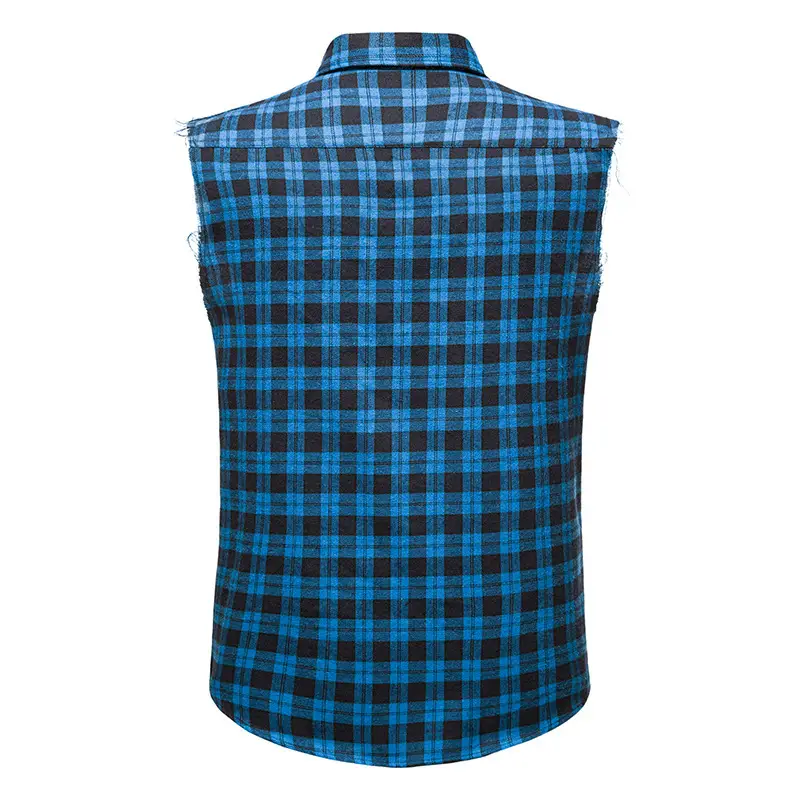 Men's Plaid Sleeveless Shirt Colorful 2023 — feature 44