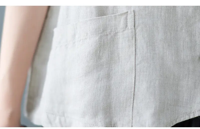 Women Sleeveless Vest Tan 2025 Summer Casual Loose Fit — feature 27