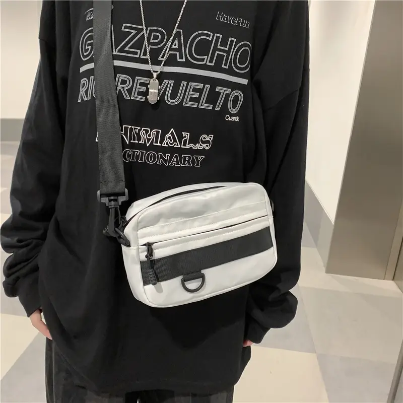 Men's Blue Black Green Shoulder Bag Small - Image 6