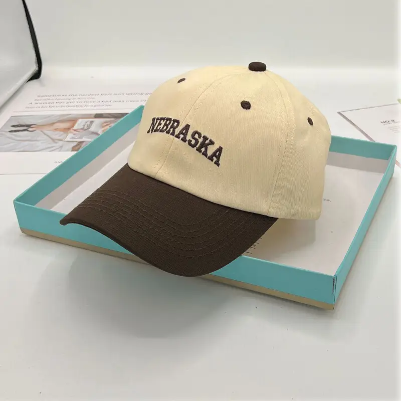 Korean Style Baseball Cap Women Green Beige DUNK