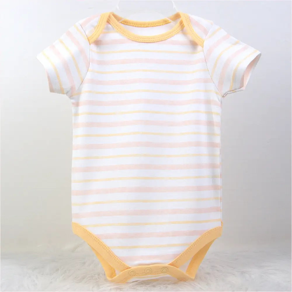 Newborn Baby 5-Pack Bodysuit Set Pink White — feature 13