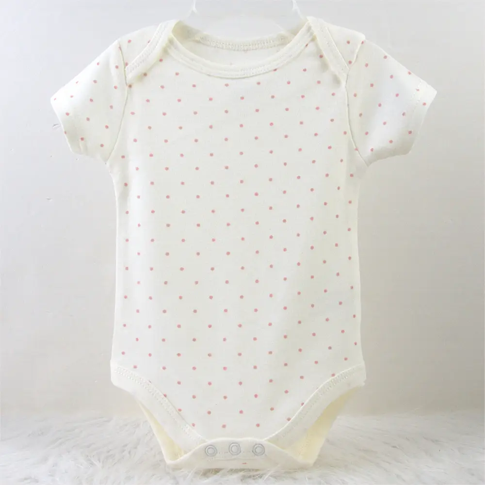Newborn Baby 5-Pack Bodysuit Set Pink White — feature 5
