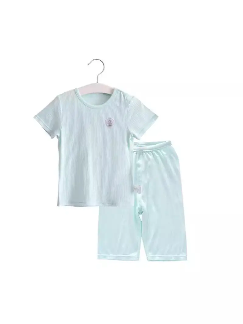 Children's Light Blue Modal Sleep Suit Set - Image 12