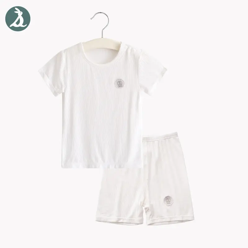 Children's Light Blue Modal Sleep Suit Set - Image 4