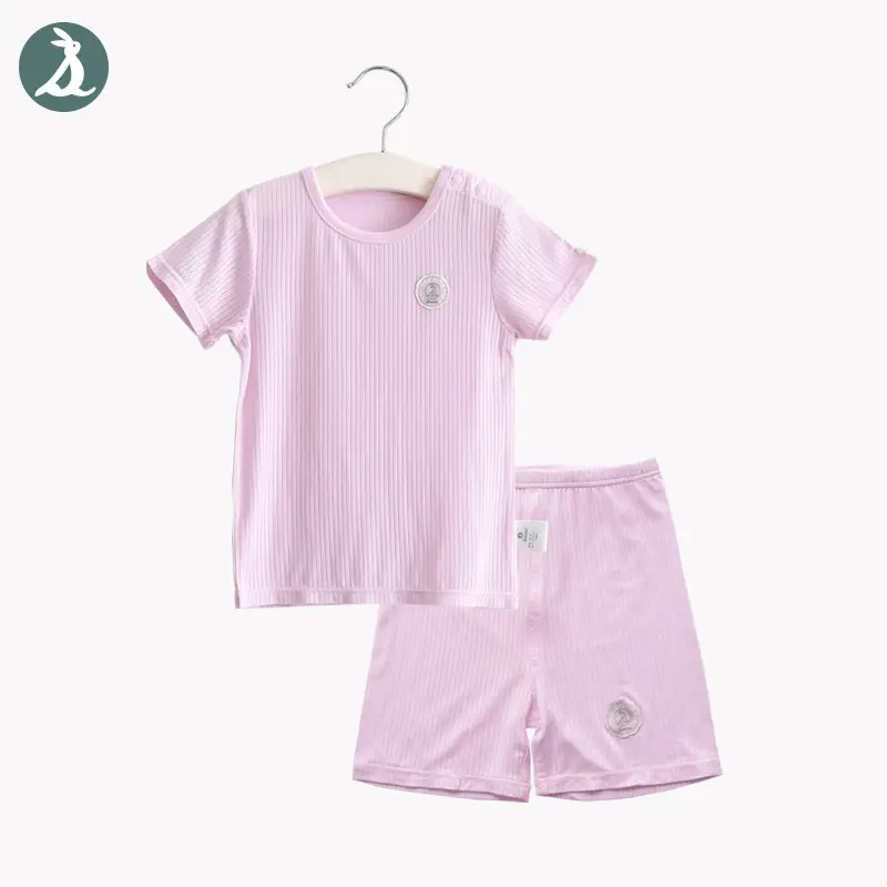 Children's Light Blue Modal Sleep Suit Set - Image 5