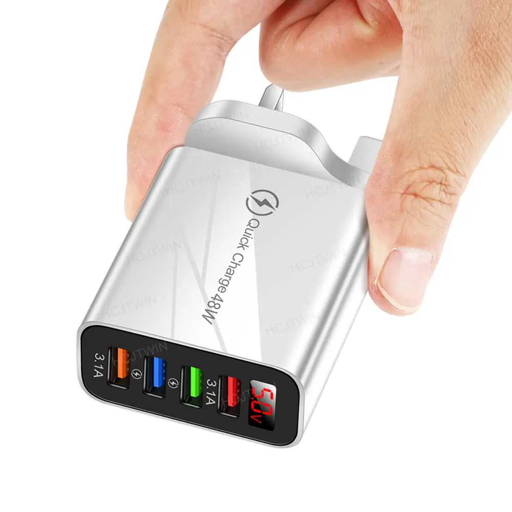 48W 3.1A Digital 4USB Fast Charger with Digital Display - Image 3