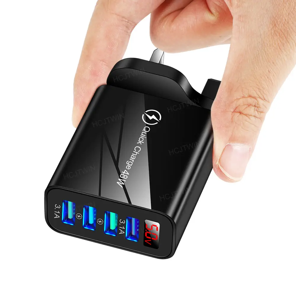 48W 3.1A Digital 4USB Fast Charger with Digital Display - Image 4