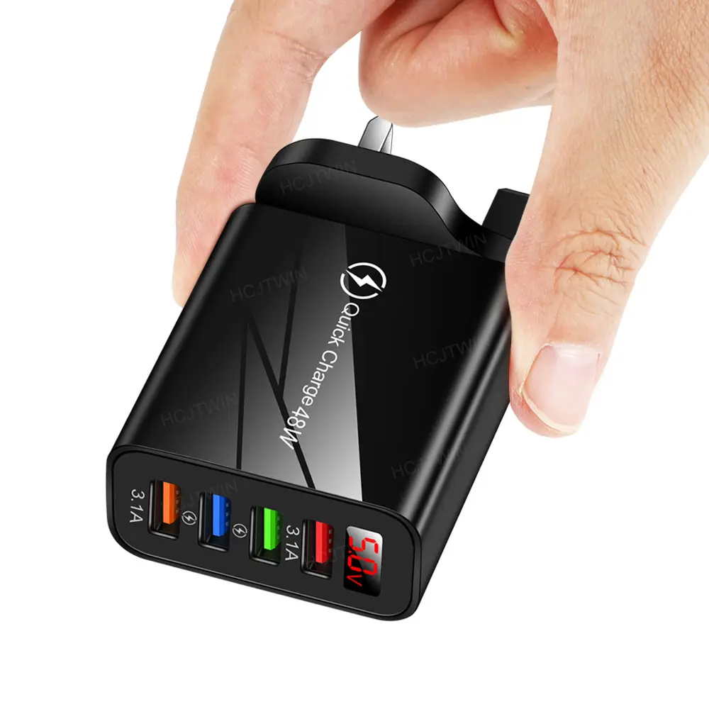 48W 3.1A Digital 4USB Fast Charger with Digital Display - Image 5