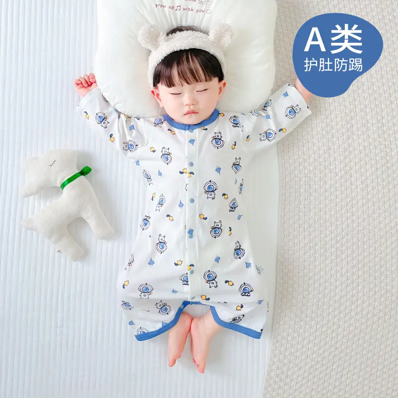 Baby Pajamas Space Print Long Sleeve Nightgown - Image 3