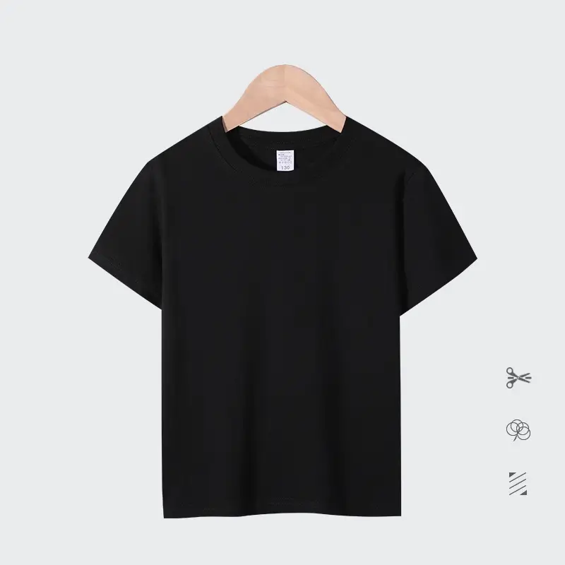 Orange Round Neck T-Shirt for Boys Girls 180g