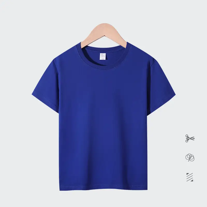 Orange Round Neck T-Shirt for Boys Girls 180g