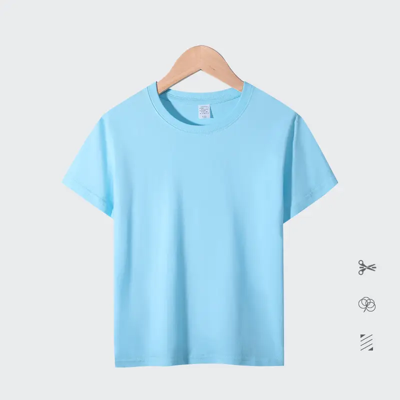 Orange Round Neck T-Shirt for Boys Girls 180g