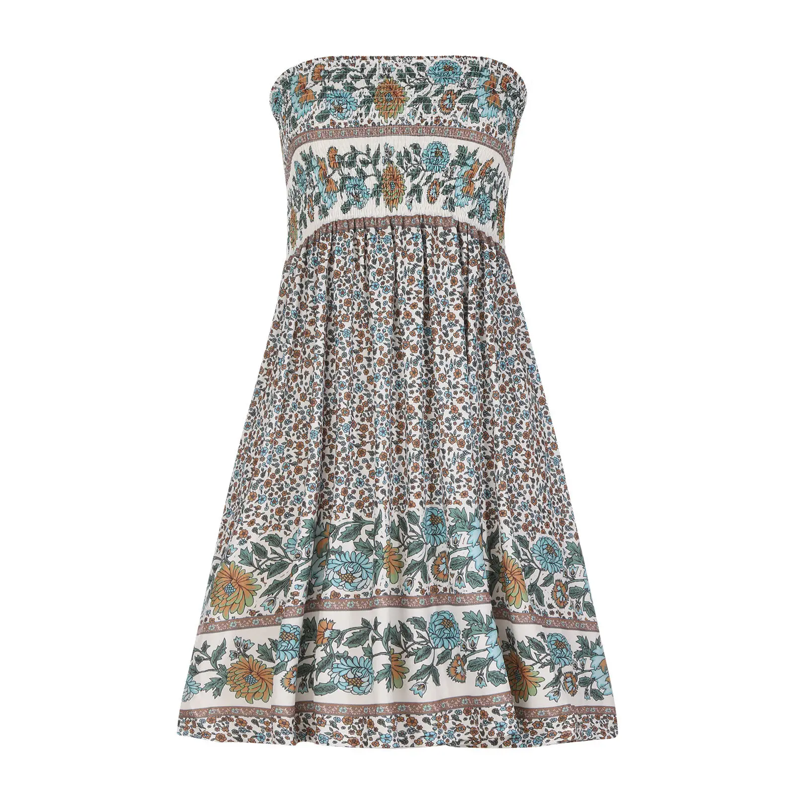 Red Floral Sleeveless Summer Dress for Women - Image 41