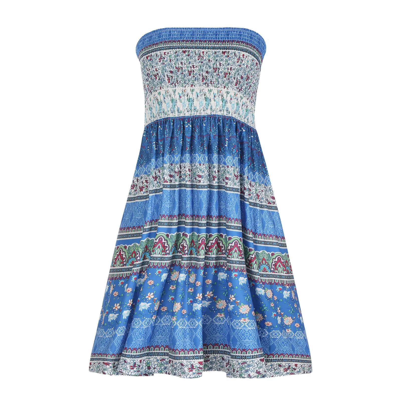 Red Floral Sleeveless Summer Dress for Women - Image 42