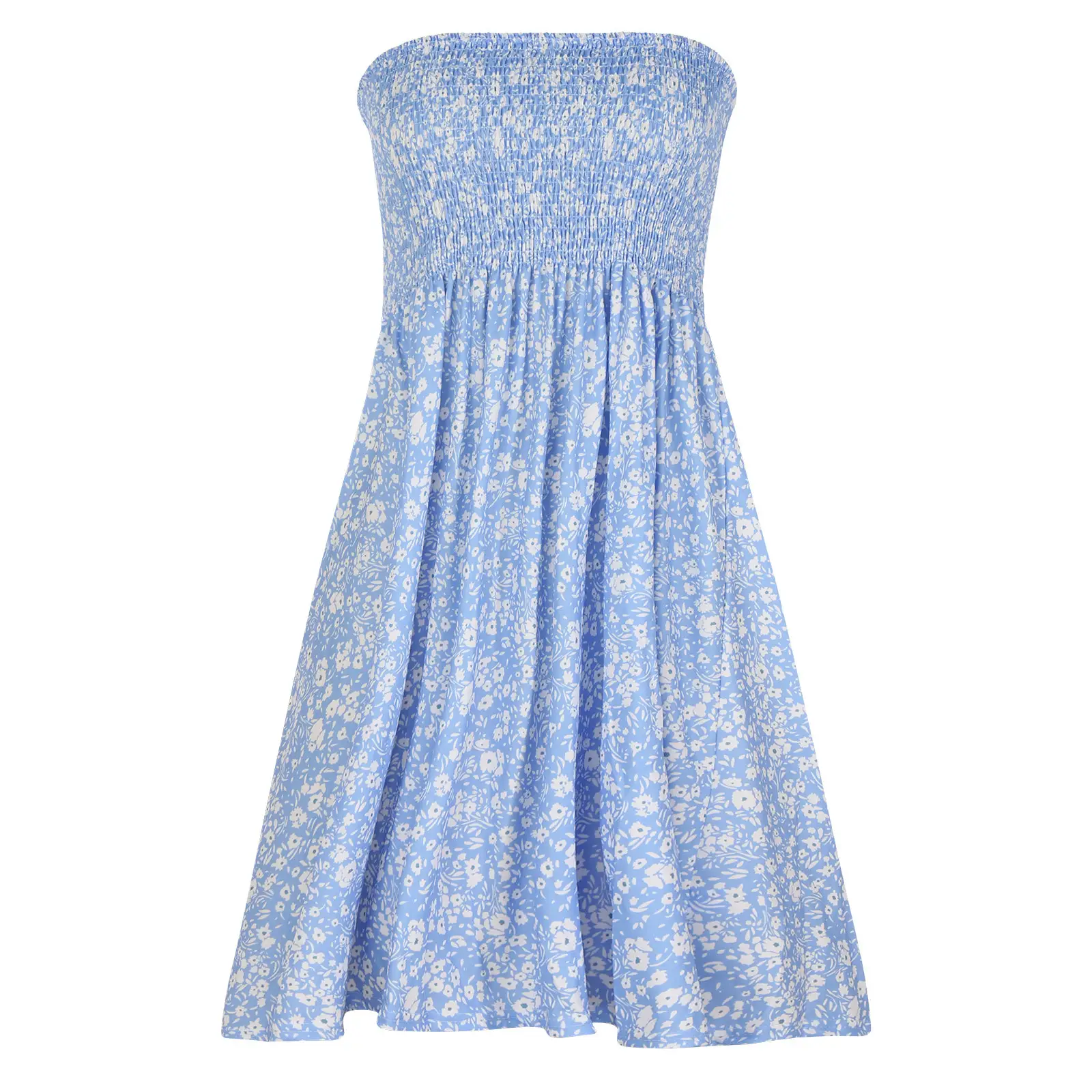 Red Floral Sleeveless Summer Dress for Women - Image 7