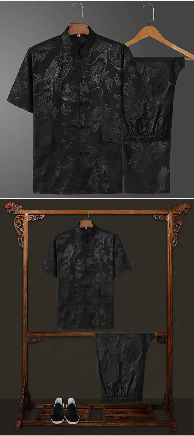 Ice Silk Chinese Tang Suit for Elderly Men — feature 10