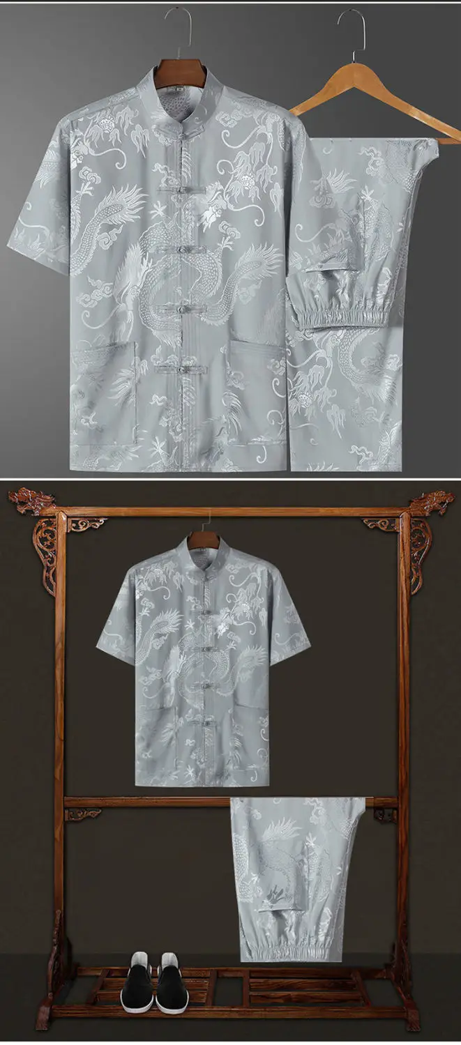 Ice Silk Chinese Tang Suit for Elderly Men — feature 14