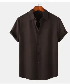 Men Black Flame Short Sleeve Shirt Large - Image 29