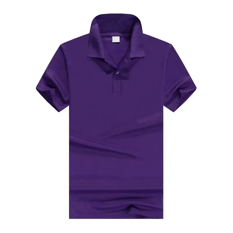 Purple Polo T-Shirt with Lapel Work & Custom Logo