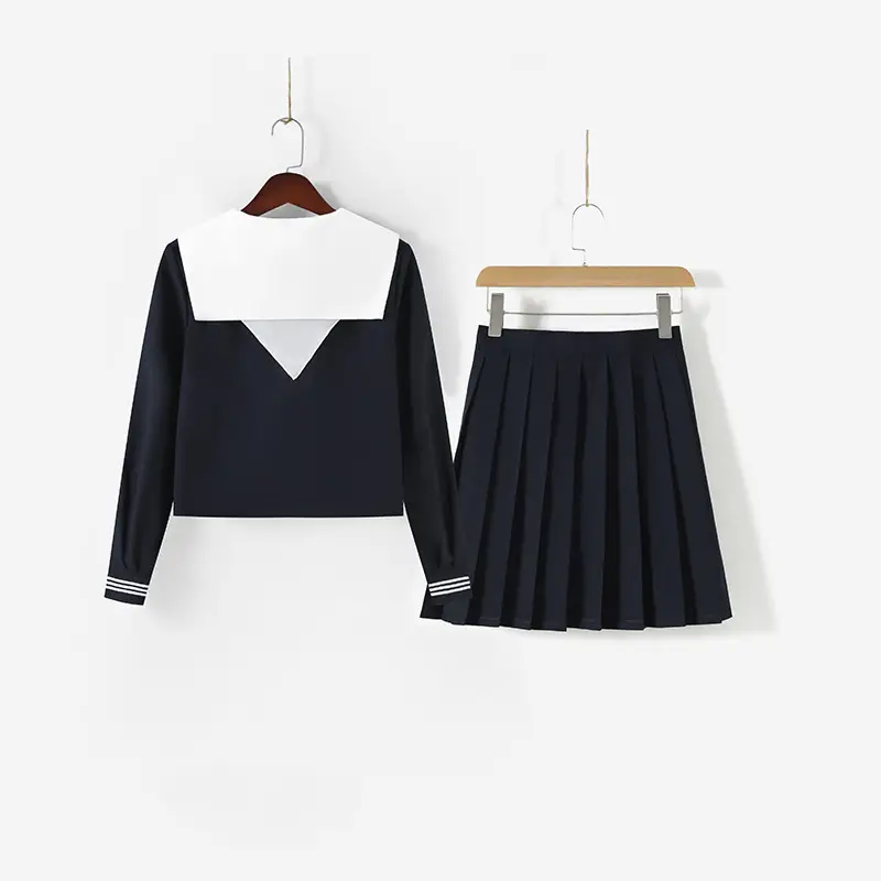 Black Pleated School Skirt for Girls