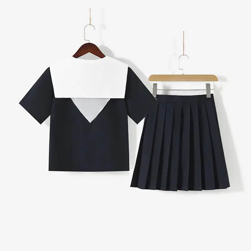 Black Pleated School Skirt for Girls