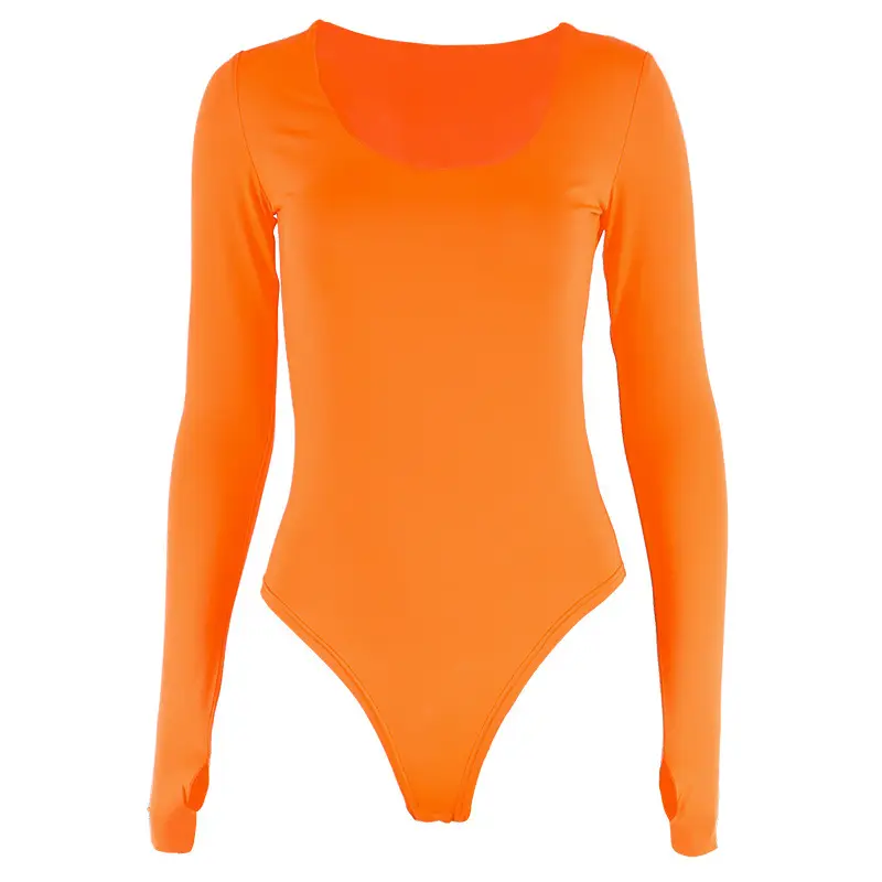 2019 Women Low-cut Long Sleeve T-Shirt Solid Color - Image 9