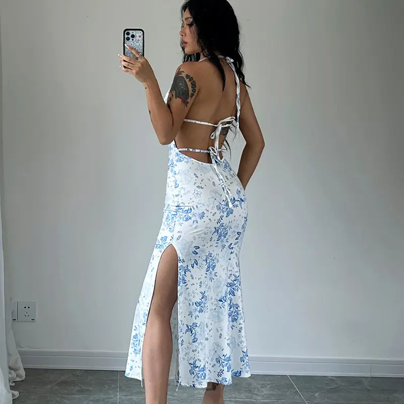Women's Summer Floral Spaghetti Strap Dress - Image 5