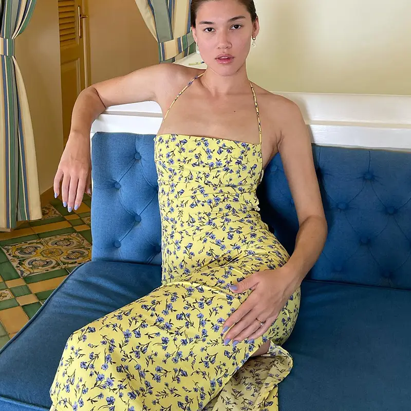 Women's Summer Floral Spaghetti Strap Dress - Image 6