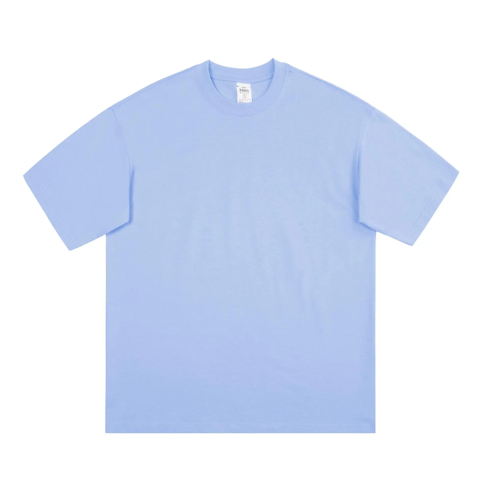 Men Black T-Shirt 280g Cotton Retro Large - Image 9